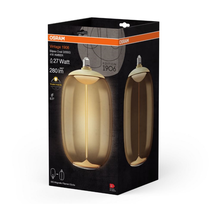 LED-pære VINTAGE FILAMENT E27/4W/230V 2700K - Osram