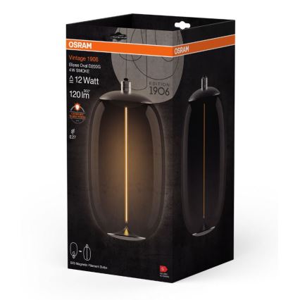 LED-pære VINTAGE FILAMENT E27/4W/230V 2700K røget - Osram