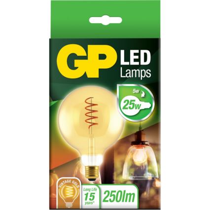 LED-pære VINTAGE G125 E27/5W/230V 2000K - GP