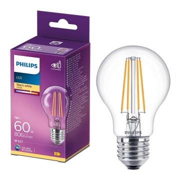 LED-pære VINTAGE Philips A60 E27/7W/230V 2700K