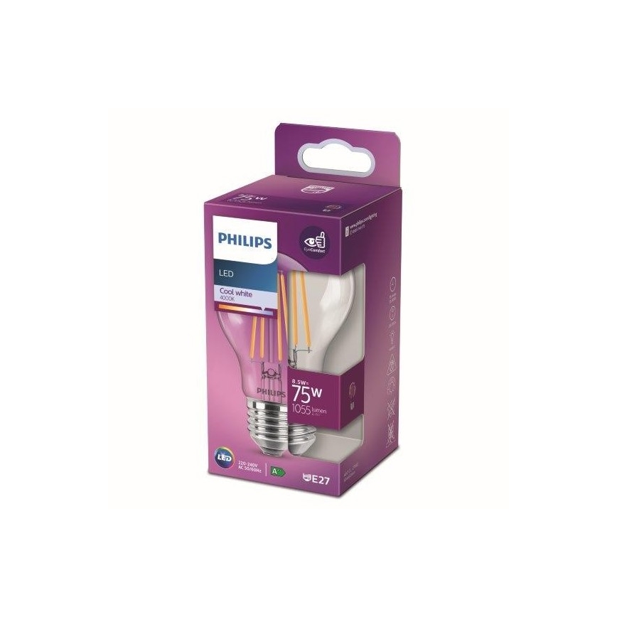 LED-pære VINTAGE Philips A60 E27/8,5W/230V 4000K