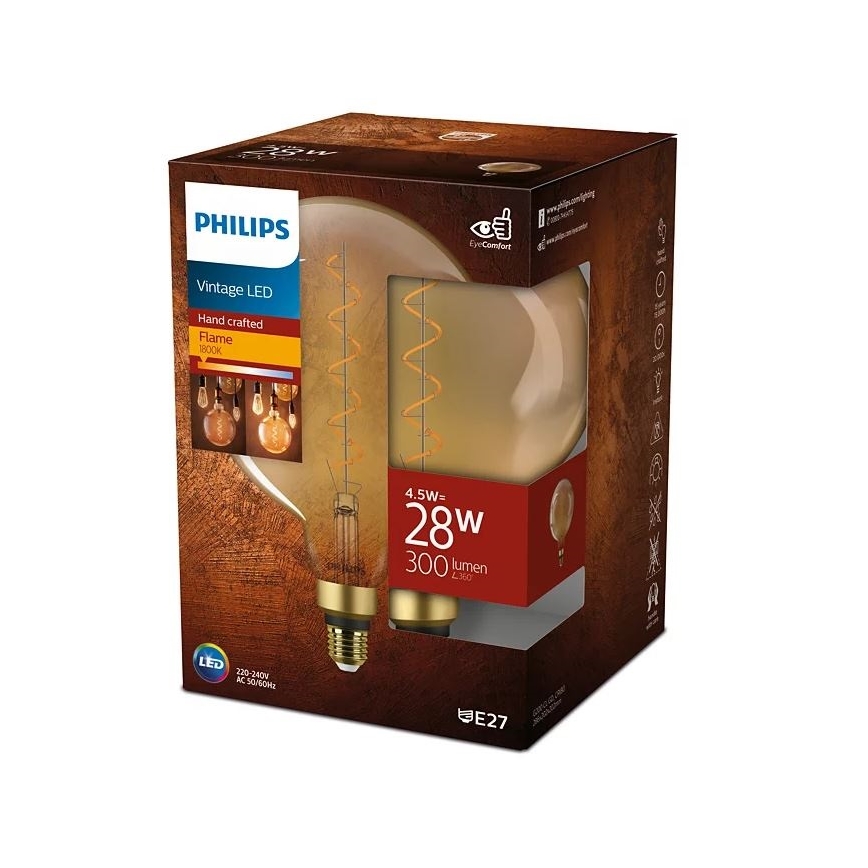 LED-pære VINTAGE Philips E27/4,5W/230V 1800K