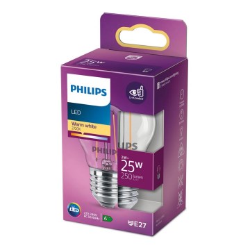 LED-pære VINTAGE Philips P45 E27/2W/230V 2700K