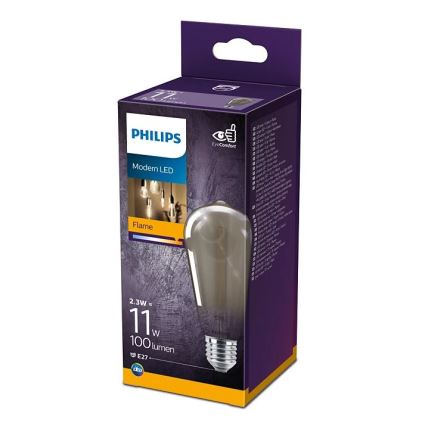 LED-pære VINTAGE Philips ST64 E27/2.3W/230V 1.800K