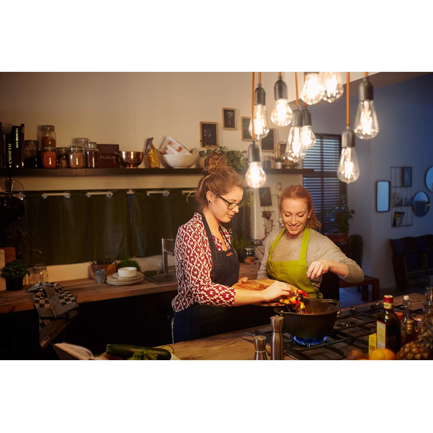 LED-pære VINTAGE Philips ST64 E27/7W/230V 1800K