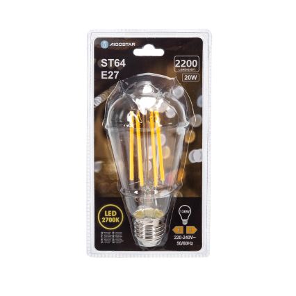 LED-pære VINTAGE ST64 E27/20W/230V 2700K - Aigostar