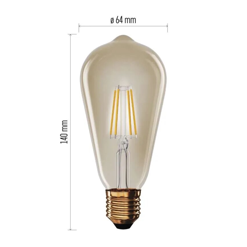 LED-pære VINTAGE ST64 E27/4,5W/230V 2200K