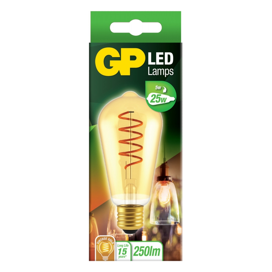 LED-pære VINTAGE ST64 E27/5W/230V 2000K - GP