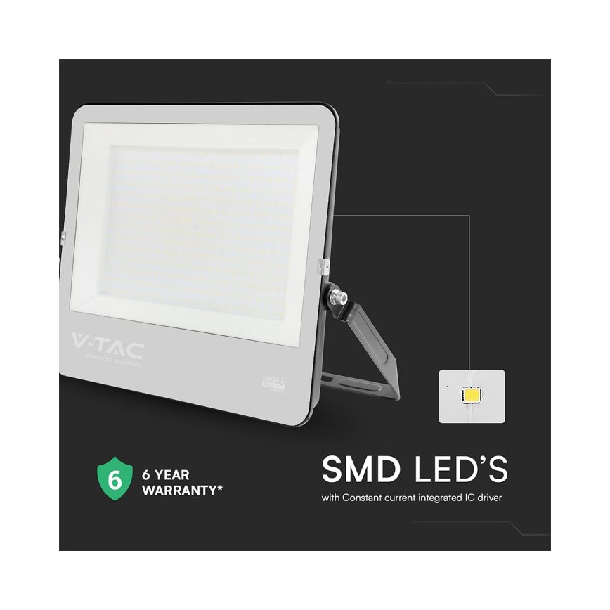 LED-reflektor LED/300W/230V 4000K IP65 sort