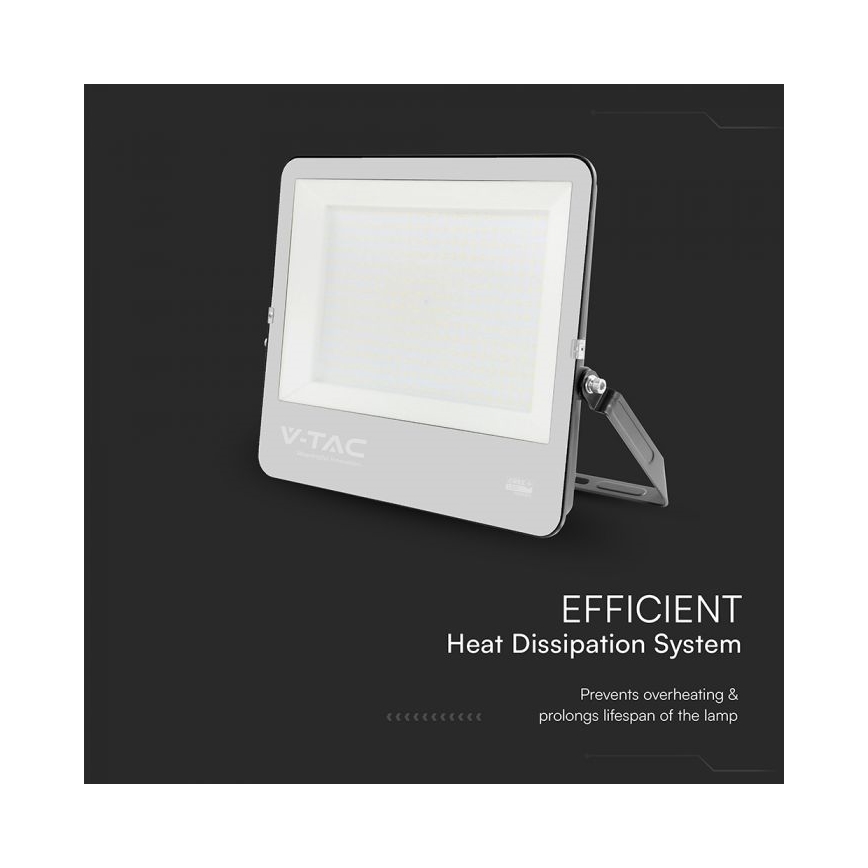 LED-reflektor LED/300W/230V 4000K IP65 sort