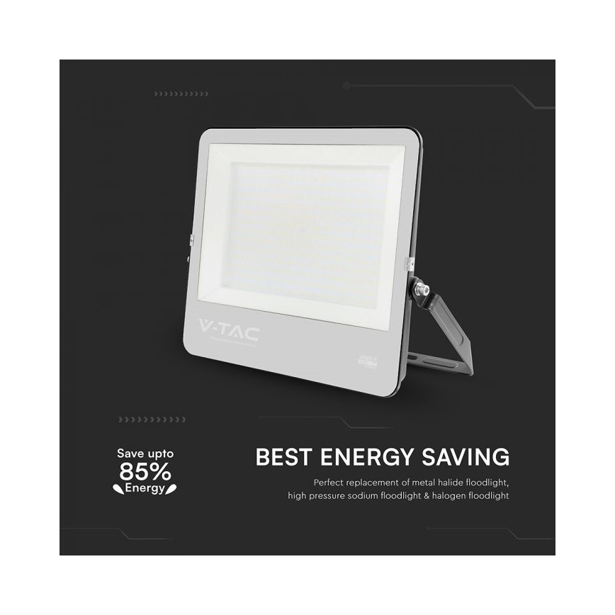 LED-reflektor LED/300W/230V 4000K IP65 sort