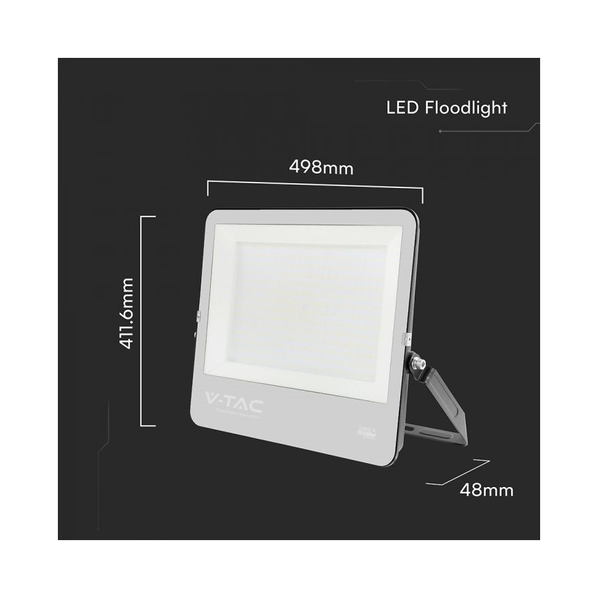 LED-reflektor LED/300W/230V 4000K IP65 sort