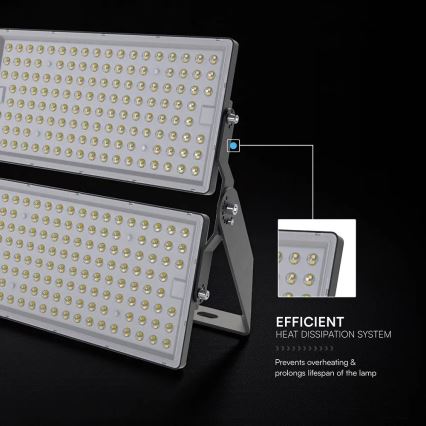 LED-reflektor LED/500W/230V 4000K IP65 grå