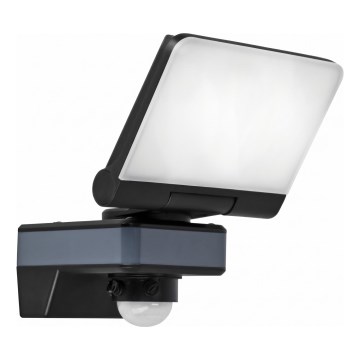 LED-reflektor med bevægelses- og skumringssensor LED/24W/230V 4200K IP54 sort