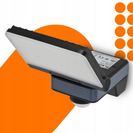 LED-reflektor med bevægelses- og skumringssensor LED/24W/230V 4200K IP54 sort