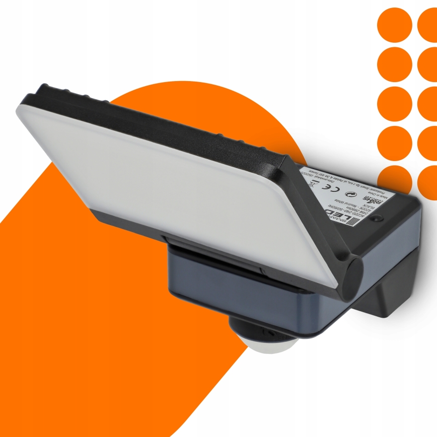 LED-reflektor med bevægelses- og skumringssensor LED/24W/230V 4200K IP54 sort