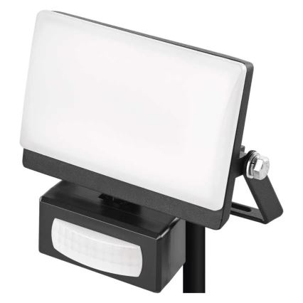 LED-reflektor med bevægelses- og skumringssensor TAMBO EVO LED/10W/230V 4000K IP44 sort