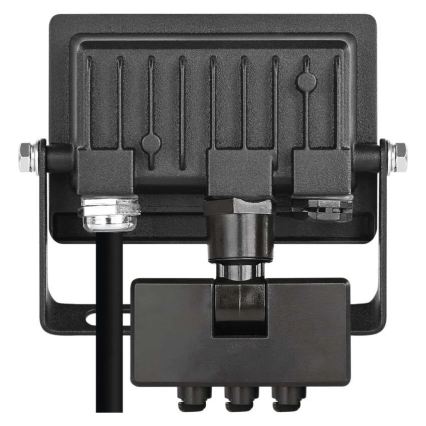 LED-reflektor med bevægelses- og skumringssensor TAMBO EVO LED/10W/230V 4000K IP44 sort