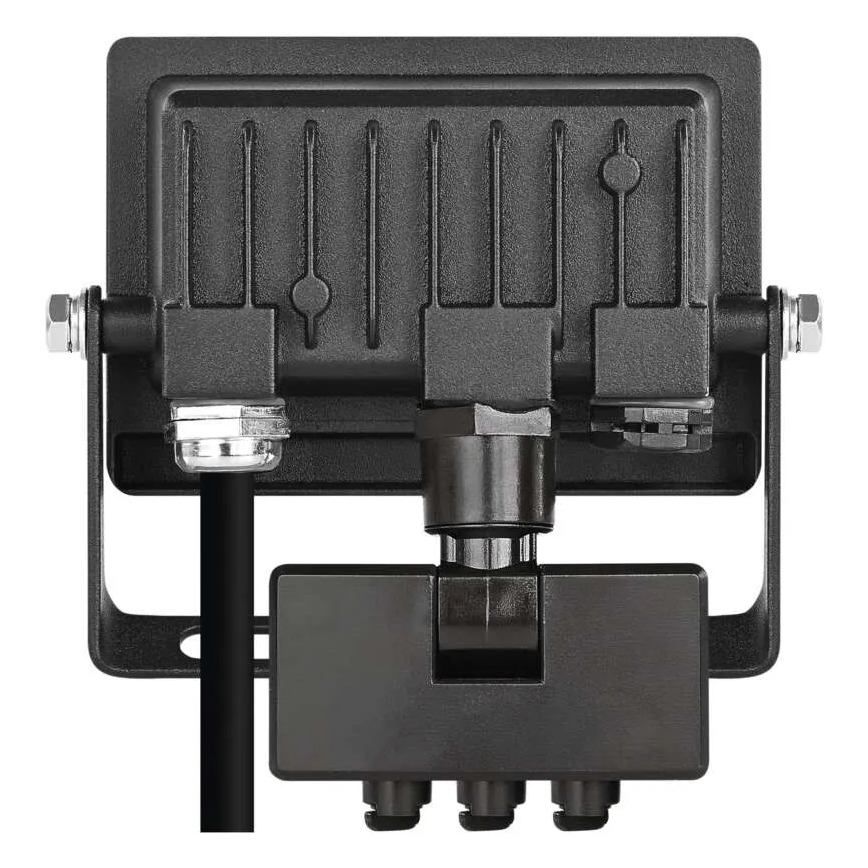 LED-reflektor med bevægelses- og skumringssensor TAMBO EVO LED/10W/230V 4000K IP44 sort