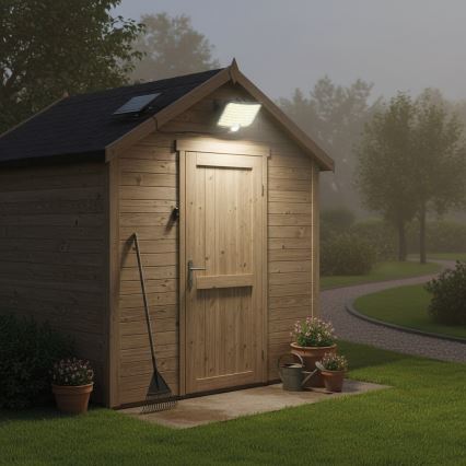 LED-reflektor med sensor og solcellepanel ALEX LED/5,5W/3,7V 1200 mAh IP44