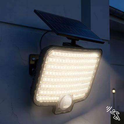 LED-reflektor med sensor og solcellepanel ALEX LED/5,5W/3,7V 1200 mAh IP44