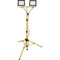 LED-reflektor med stativ, 2 x 50 W LED, 230 V, 6500 K, IP65, gul