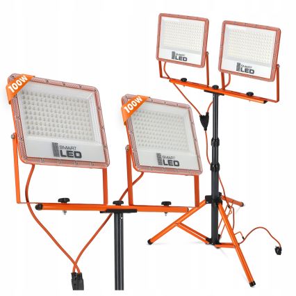 LED-reflektor med stativ 2xLED/100W/230V 4500K IP65 orange