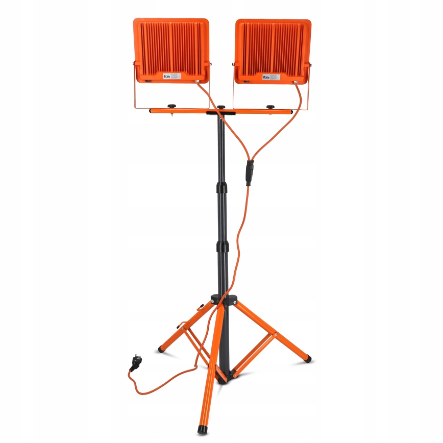 LED-reflektor med stativ 2xLED/100W/230V 4500K IP65 orange
