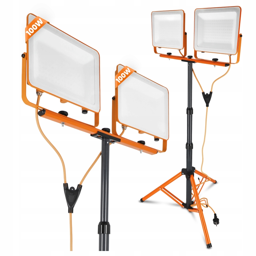 LED-reflektor med stativ 2xLED/100W/230V 4500K IP65 orange