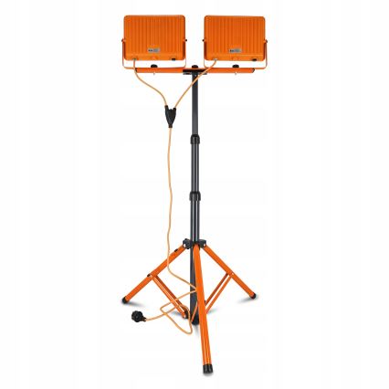 LED-reflektor med stativ 2xLED/100W/230V 4500K IP65 orange