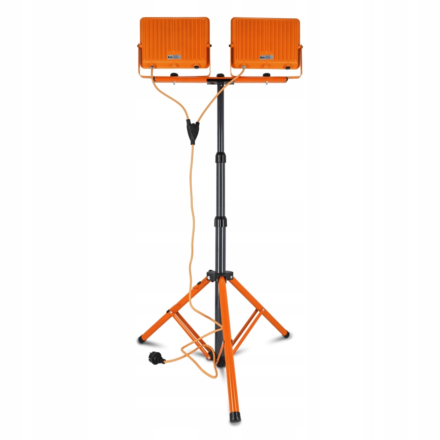 LED-reflektor med stativ 2xLED/100W/230V 4500K IP65 orange