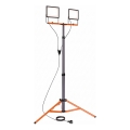 LED-reflektor med stativ 2xLED/100W/230V 4500K IP65 sort/orange