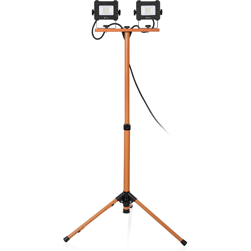 LED-reflektor med stativ 2xLED/10W/230V 4000K IP65 orange/sort