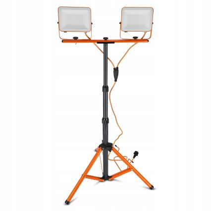 LED-reflektor med stativ 2xLED/50W/230V 4500K IP65 orange