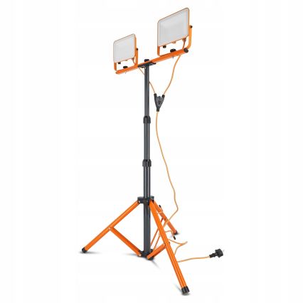 LED-reflektor med stativ 2xLED/50W/230V 4500K IP65 orange