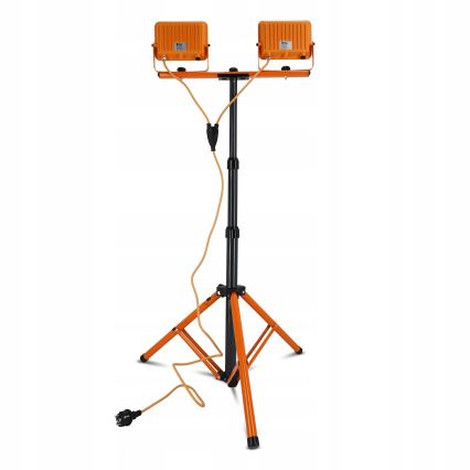 LED-reflektor med stativ 2xLED/50W/230V 4500K IP65 orange