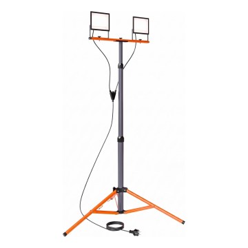 LED-reflektor med stativ 2xLED/50W/230V 4500K IP65 sort/orange