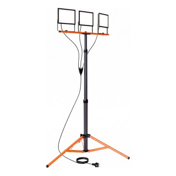 LED-reflektor med stativ 3xLED/100W/230V 4500K IP65 sort/orange
