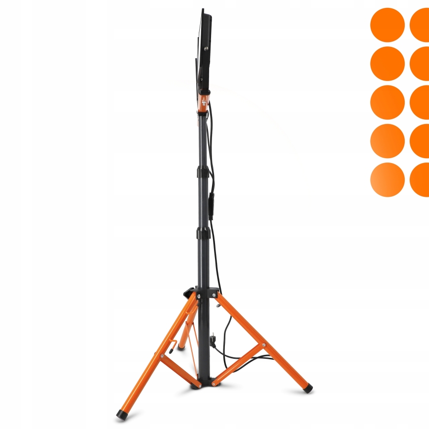 LED-reflektor med stativ 3xLED/100W/230V 4500K IP65 sort/orange