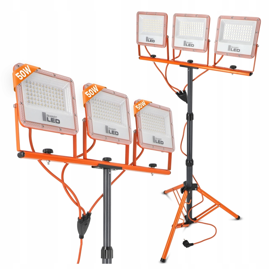 LED-reflektor med stativ 3xLED/50W/230V 4500K IP65 orange