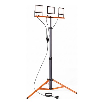 LED-reflektor med stativ 3xLED/50W/230V 4500K IP65 sort/orange