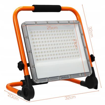 LED-reflektor med stativ LED/100W/230V 4500K IP65 orange