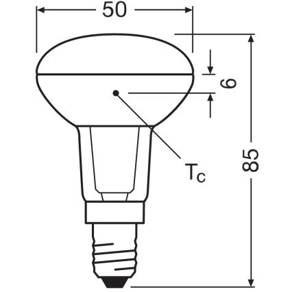 LED-reflektorpære E14/4,3W/230V 2700K