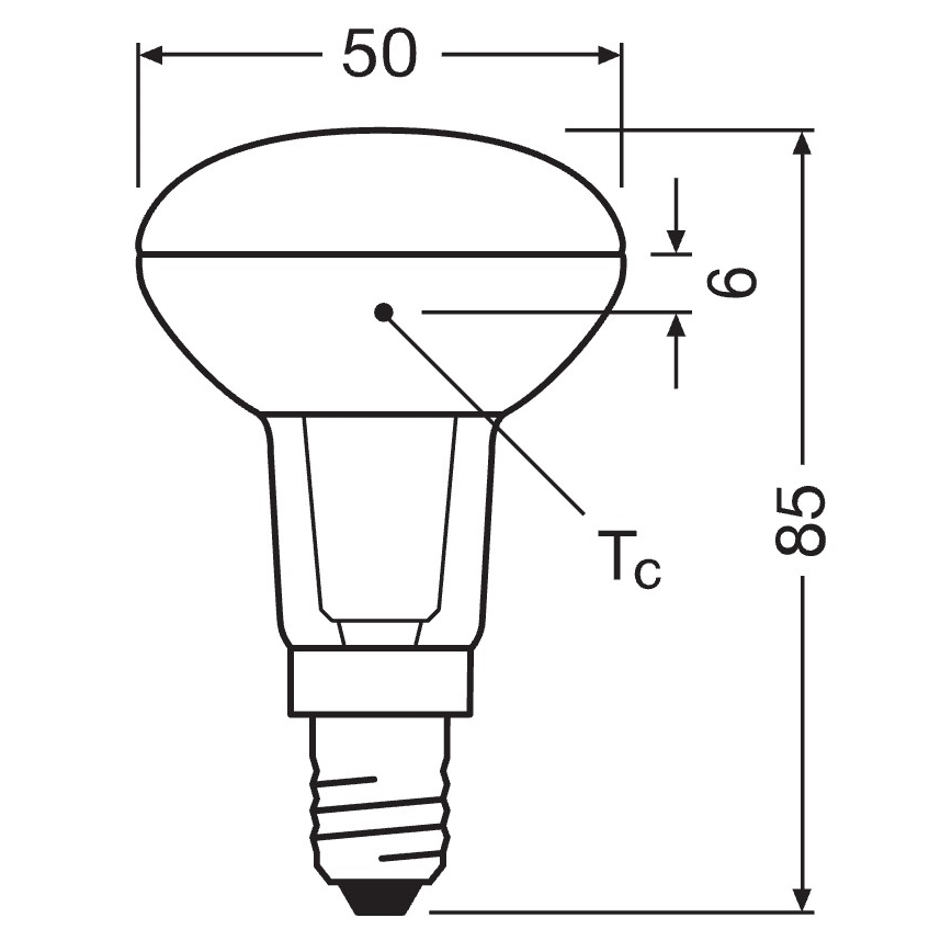 LED-reflektorpære E14/4,3W/230V 2700K