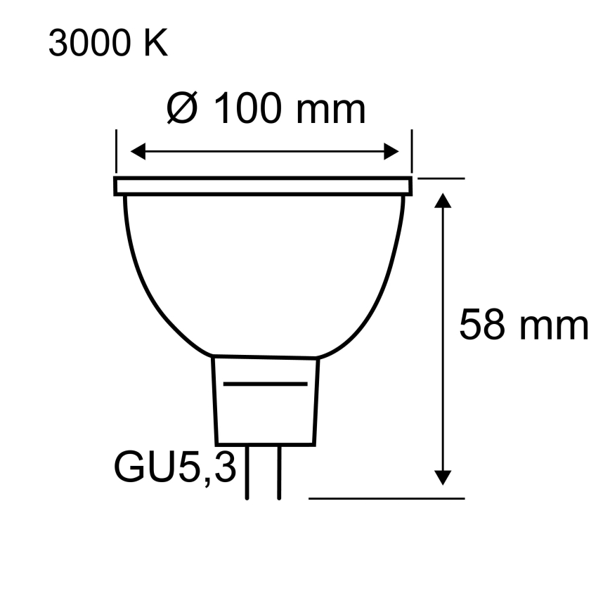 LED-reflektorpære GU5,3/4,9W/12V 3000K - Paulmann 28802