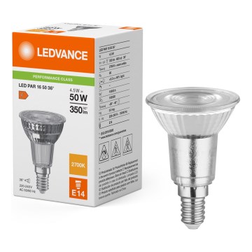 LED Reflektorpære PAR16 E14/4,5W/230V 2700K 36° - Ledvance