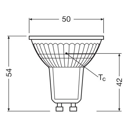 LED-reflektorpære PAR16 GU10/4,3W/230V 2700K 36° - Ledvance