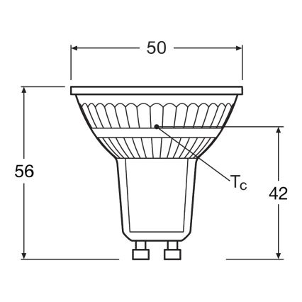 LED Reflektorpære PAR16 GU10/4,3W/230V 4000K 120° - Ledvance