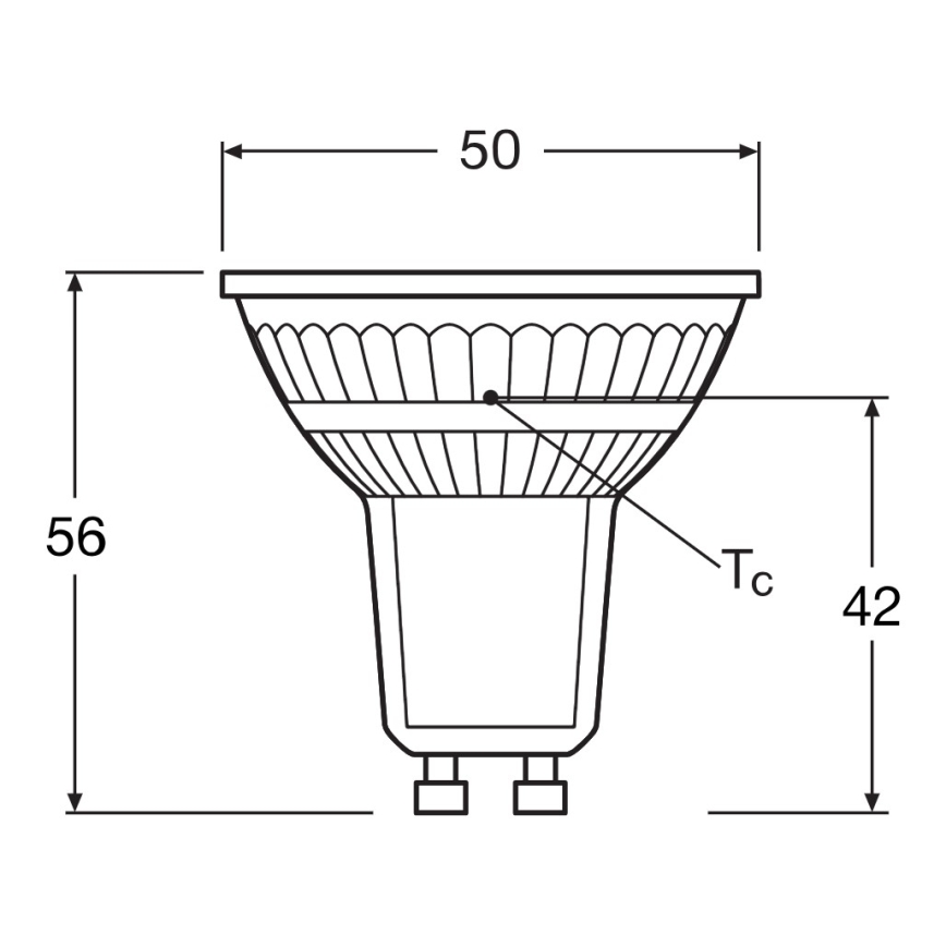 LED Reflektorpære PAR16 GU10/4,3W/230V 4000K 120° - Ledvance