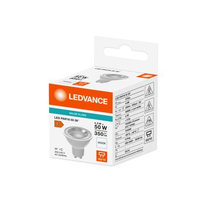 LED reflektorpære PAR16 GU10/4,5W/230V 4000K 36° - Ledvance